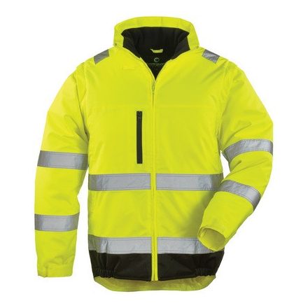 Kabát Hi-Viz PE 2:1 vízhatlan Oxford külső fekete/sárga XL