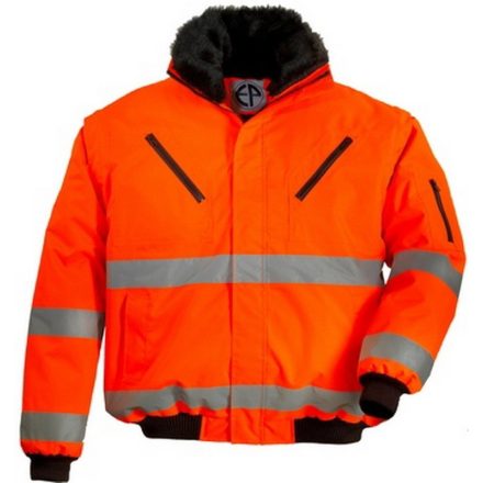 Kabát Roadway PE 4:1 steppelt bélelt kék/narancs XL