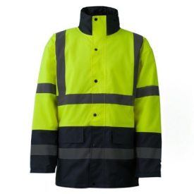   Télikabát jólláthatósági vízhatlan (100%poliészter) TOP EAGLE Y, fluo srága, XL