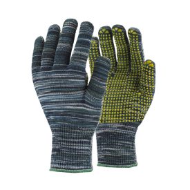 CÉRNAKESZTYŰ PVC TENYÉRPONTOZÁSSAL, 100% POLIAMID 8