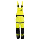 Munkanadrág melles jólláthatósági, 65% poliészter, 35% pamut, fényvisszaverő csíkok, multifunkciós zsebek, fluosárga, XL