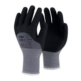   TOP SNS-2 HOMOKSZEMCSÉS NITRIL HABBA ÖKÖLCSONTIG MÁRTOTT VÉDŐKESZTYŰ